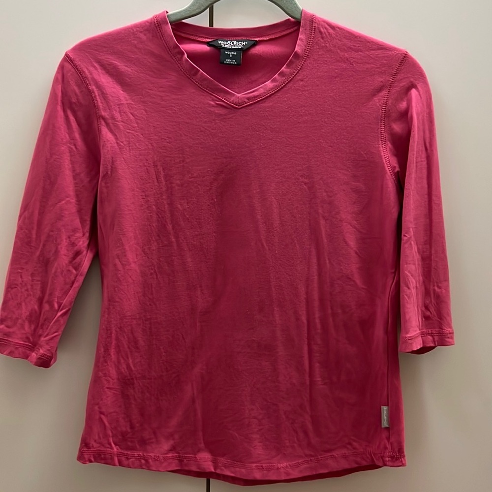 Pink 3/4 sleeve shirt